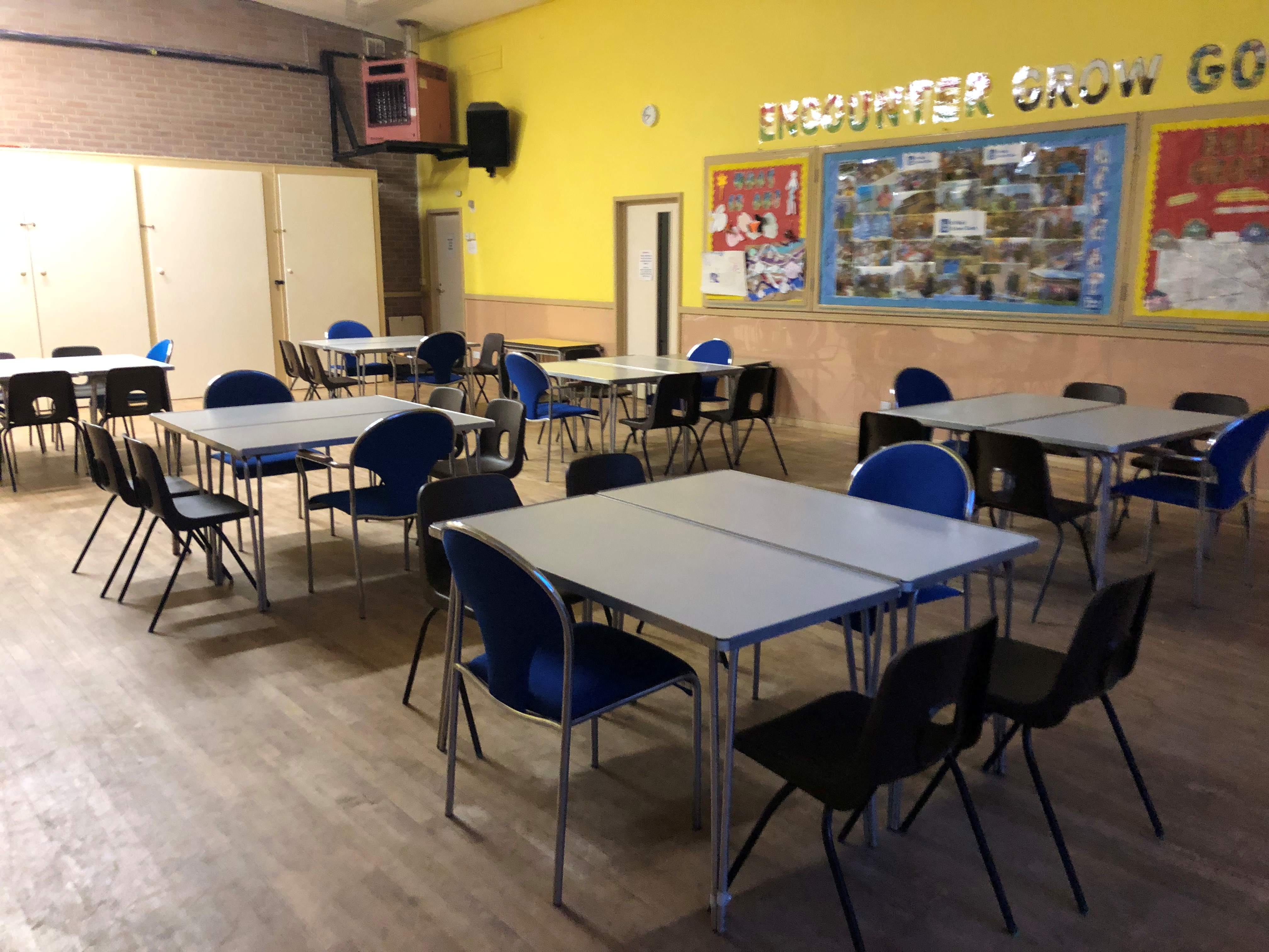 Church hall tables and chairs